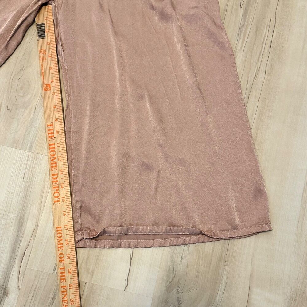 LA CAUSA Wide Leg Jumpsuit Slip Dress Style‎ Tan M Viscose Rayon - Picture 10 of 10